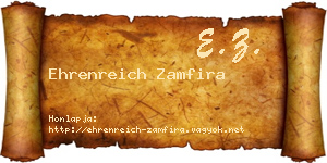 Ehrenreich Zamfira névjegykártya